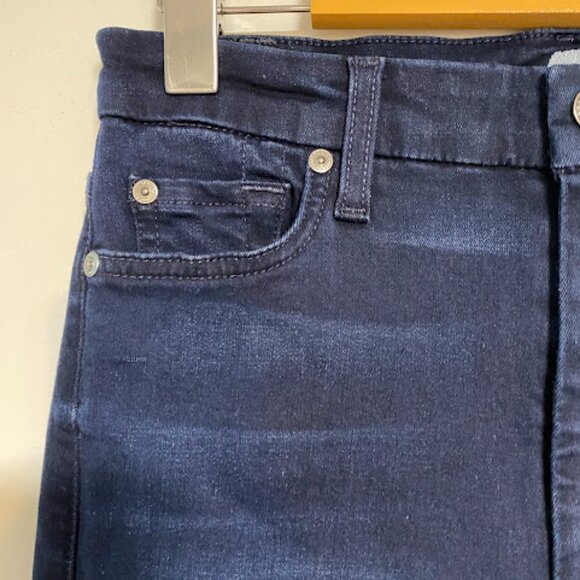 7 For All Mankind Aubrey Dark Wash Women's Skinny Jeans Size 27 - Picture 6 of 13